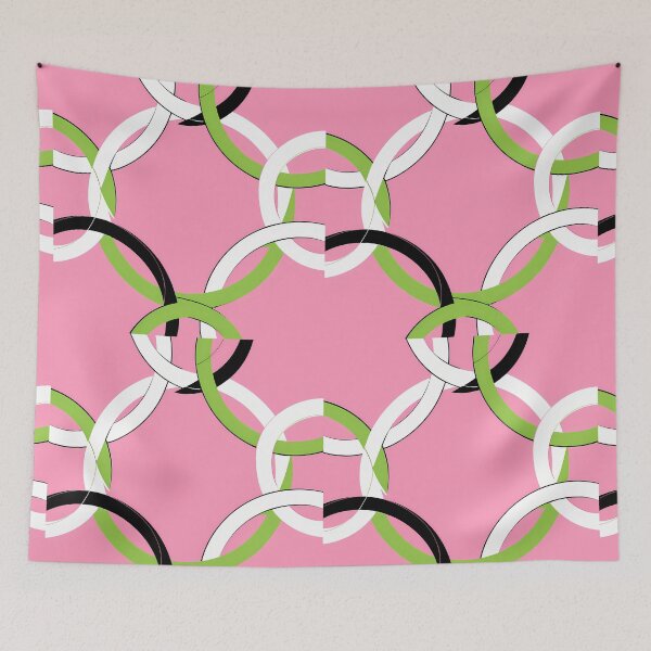 Item preview, Interwoven Rings on Pink Background designed and sold by ART ATTACK ZONE.