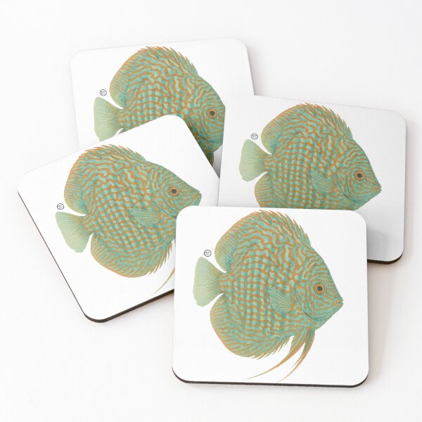Item preview, Discus Fish Mosaic Turquoise Japanese Style - Amazon designed and sold by Kabuji Store.