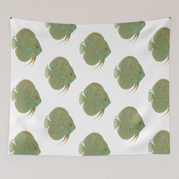 Item preview, Discus Fish Mosaic Turquoise Japanese Style - Amazon designed and sold by Kabuji Store.