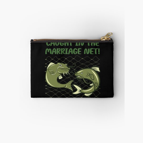 Item preview, Caught in the Marriage Net – Funny Fishing & Marriage Pun Design designed and sold by JAGA-ALIME.