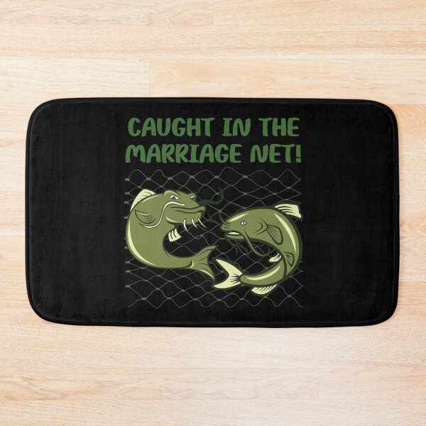 Item preview, Caught in the Marriage Net – Funny Fishing & Marriage Pun Design designed and sold by JAGA-ALIME.