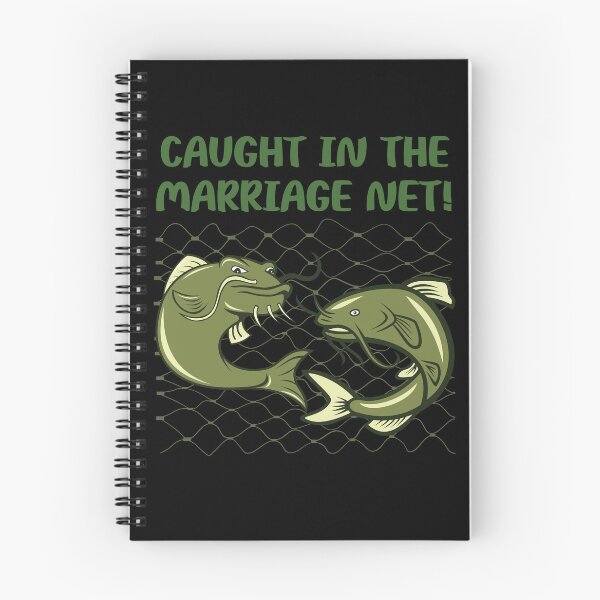 Item preview, Caught in the Marriage Net – Funny Fishing & Marriage Pun Design designed and sold by JAGA-ALIME.