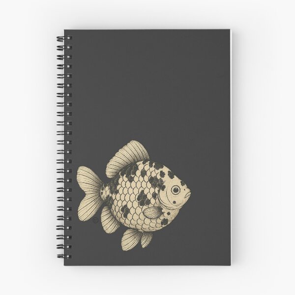 Item preview, Black and White Goldfish - Japanese Goldfish - Vintage Japanese Style Kingyo designed and sold by Kabuji Store.
