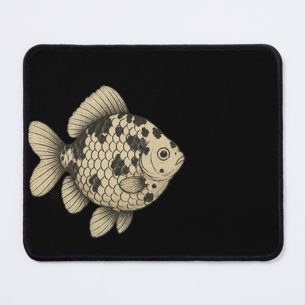 Item preview, Black and White Goldfish - Japanese Goldfish - Vintage Japanese Style Kingyo designed and sold by Kabuji Store.