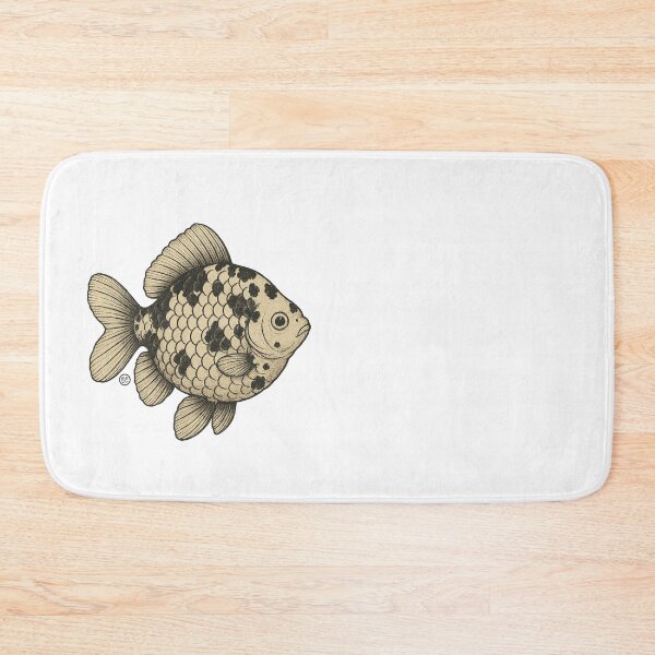 Item preview, Black and White Goldfish - Japanese Goldfish - Vintage Japanese Style Kingyo designed and sold by Kabuji Store.