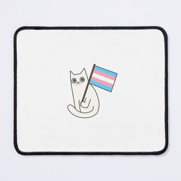 Item preview, Transgender Pride Flag White Cat Sticker designed and sold by PosteriaArchive.