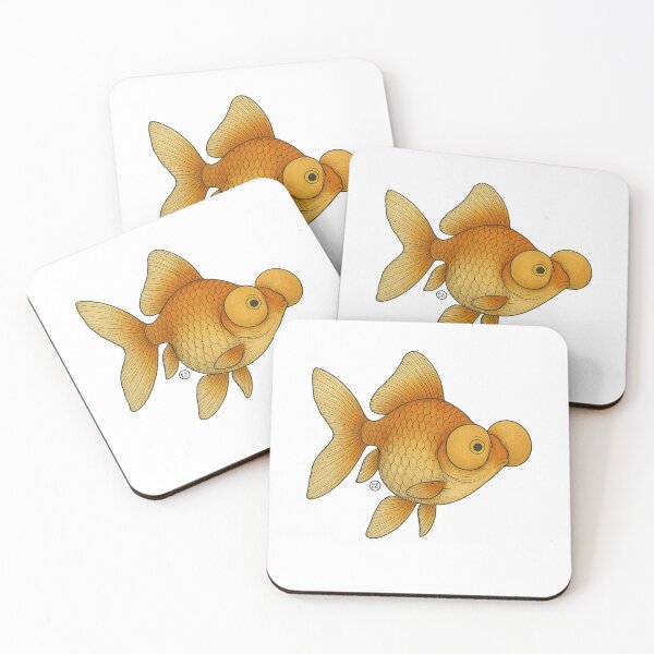Item preview, Bubble Eye Goldfish - Japanese Goldfish - Vintage Japanese Style Kingyo designed and sold by Kabuji Store.