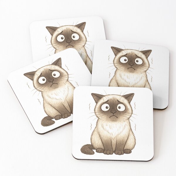 Item preview, Crisis Mode Kitty (Siamese Edition) designed and sold by MoodMeow.