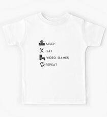Sleep - Eat - Video Games - Repeat II Kids Tee