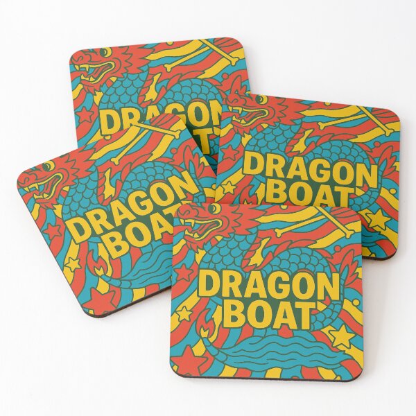 Item preview, Dragon Boat  -colourful psychedelic motif capturing movement and power designed and sold by Andykinoz.