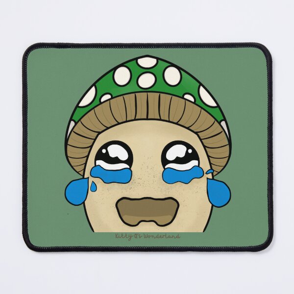 Item preview, Sad/Crying/Sobbing Amanita Mushroom Emote Style (Green) designed and sold by KQsWonderland.