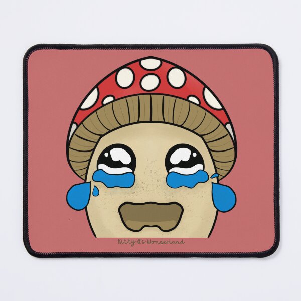 Item preview, Sad/Crying/Sobbing Amanita Mushroom Emote Style (Red) designed and sold by KQsWonderland.