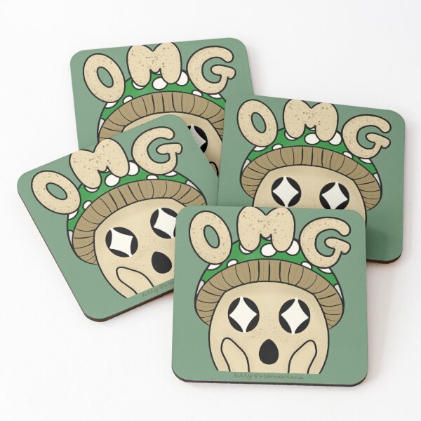 Item preview, Estilo de gesto de hongo amanita 'OMG' (verde) designed and sold by KQsWonderland.