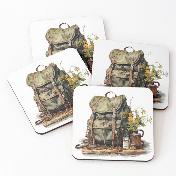 Item preview, Backpacking Adventure in Nature – Oil Style Landscape Painting designed and sold by pixeldizajn.