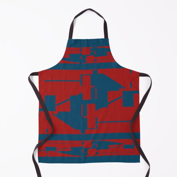 Item preview, Dark Royal Blue on Red Bordered Mosaic Design designed and sold by ElasticPixels.
