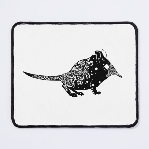 Item preview, Mystical Elephant Shrew – Artsy Black Doodle Illustration designed and sold by EmeraldeaArt.