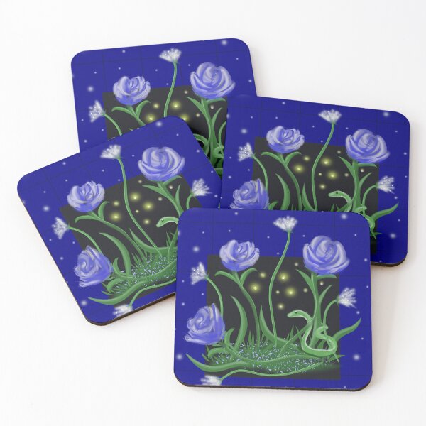 Item preview, Flowers in the Wall, Blue designed and sold by Nightflyer Art.