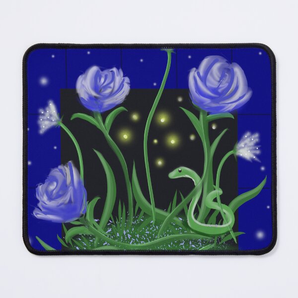 Item preview, Flowers in the Wall, Blue designed and sold by Nightflyer Art.
