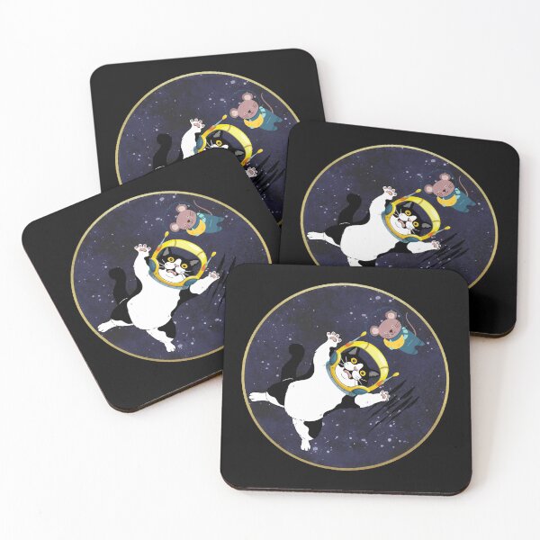 Item preview, Cat and Mouse in Space – Whimsical Cosmic Animal Design designed and sold by JAGA-ALIME.
