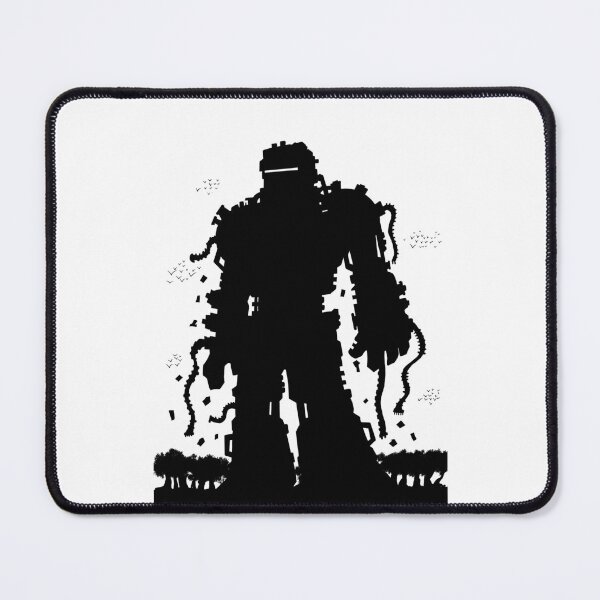 Item preview, Silhouette of a giant robot with exposed cables in poor condition, static (guaranteed AI-free) designed and sold by fifou96.