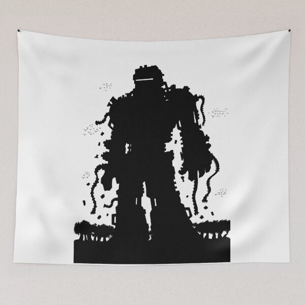 Item preview, Silhouette of a giant robot with exposed cables in poor condition, static (guaranteed AI-free) designed and sold by fifou96.