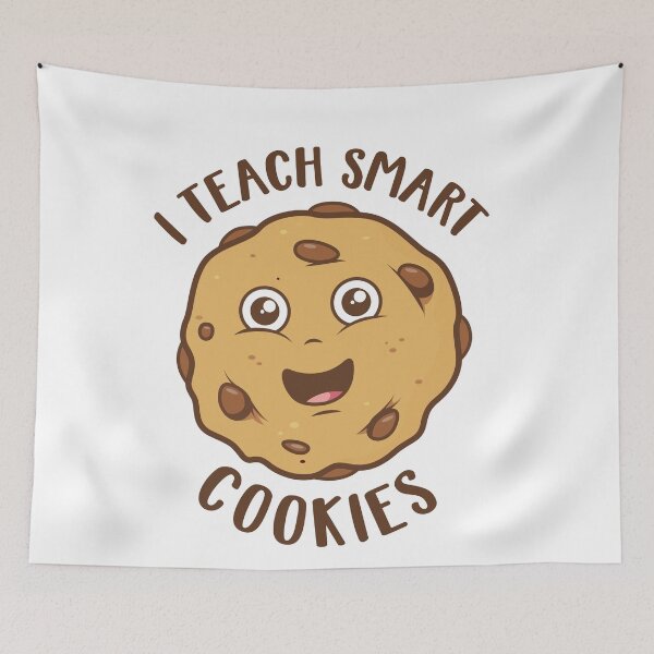 Item preview, I teach smart cookies – Funny and cute teacher pun design (on light colors) designed and sold by messy-nessie.