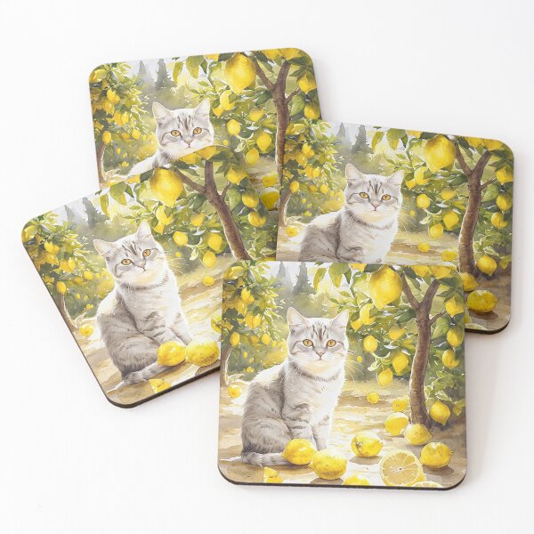 Item preview, Cat in the Citrus Orchard designed and sold by M-Y-A-R-T-.
