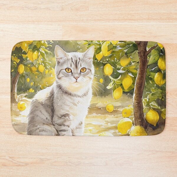 Item preview, Cat in the Citrus Orchard designed and sold by M-Y-A-R-T-.