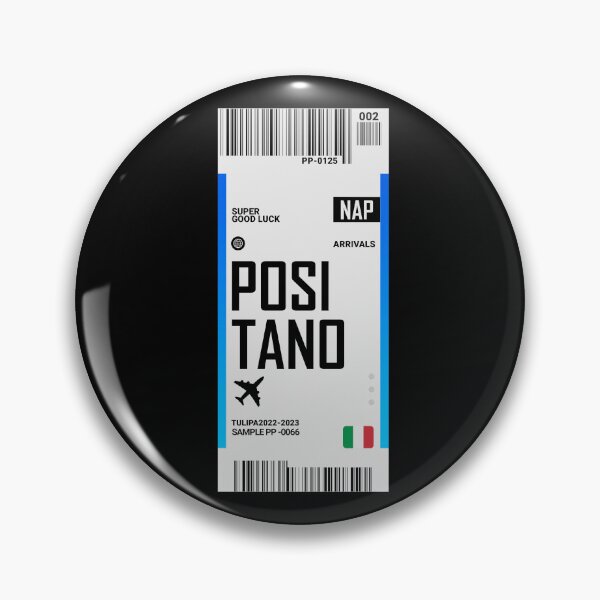 Item preview, Positano City Boarding Pass Sticker designed and sold by TulipaGraphics.