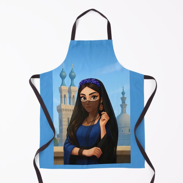 Item preview, Egyptian woman wearing national traditional costume of egypt and black transparent burqa designed and sold by TuyaArts.