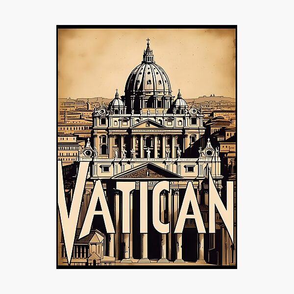 Item preview, A Vintage Illustration of the Vatican designed and sold by GoodOldVintage.