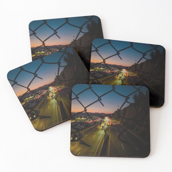 Item preview, City Road at Sunset through Fence designed and sold by KarenVarr.