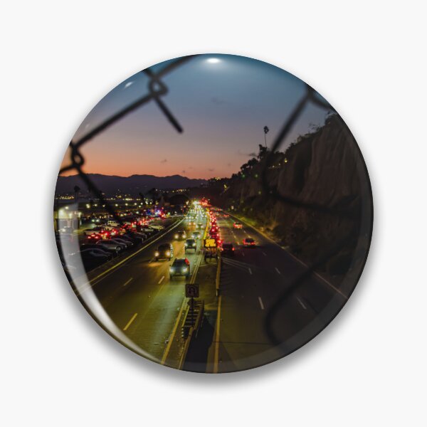 Item preview, City Road at Sunset through Fence designed and sold by KarenVarr.