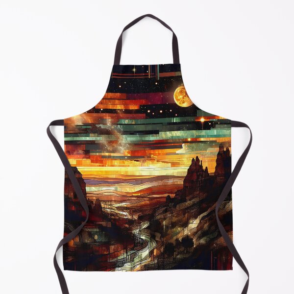 Item preview, The Silent Valley | Ethereal Geometric Landscape Art designed and sold by Stoneflower-Art.