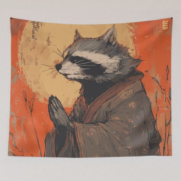 Item preview, Mischievous Tanuki Yokai designed and sold by bapupa.