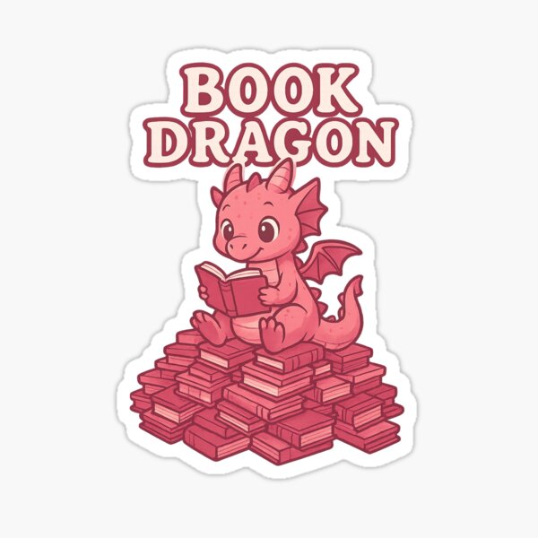 Artikel-Vorschau von Pink Book Dragon Bücher horten, designt und verkauft von violetkzellara_author.