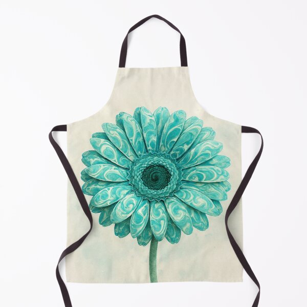 Item preview, Gerbera flower with Traditional Marbling Pattern – AI Enhanced Original Photography & Ebru Art designed and sold by Pacika.