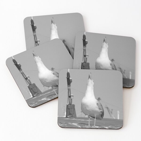 Item preview, Howling seagull in the boat on the beach designed and sold by RenataPhoto.