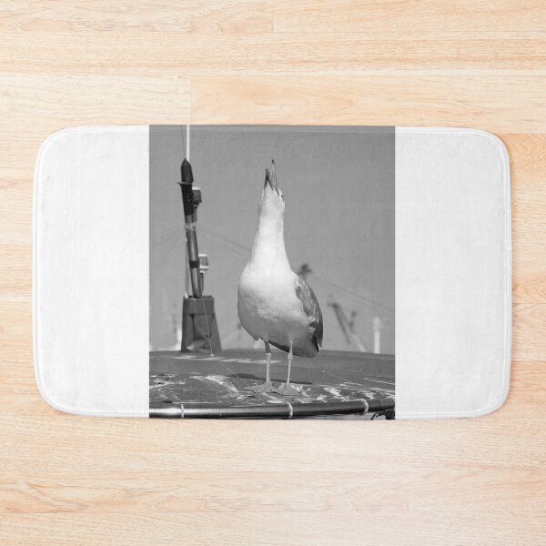 Item preview, Howling seagull in the boat on the beach designed and sold by RenataPhoto.