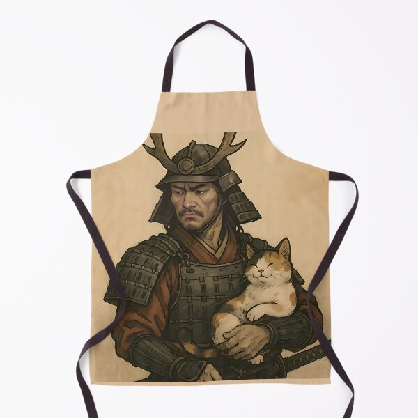 Item preview, samurai holding a cat designed and sold by TheMillusion.