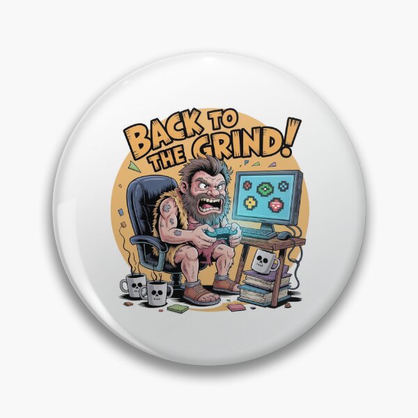 Item preview, Back to the Grind – Caveman Gamer designed and sold by MagicWander.