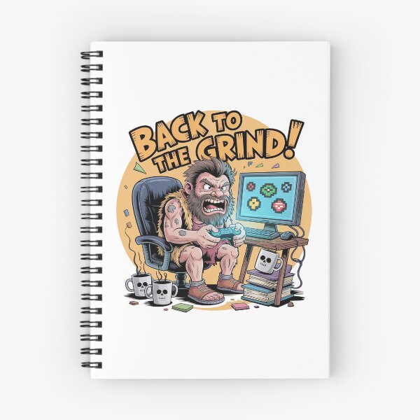 Item preview, Back to the Grind – Caveman Gamer designed and sold by MagicWander.