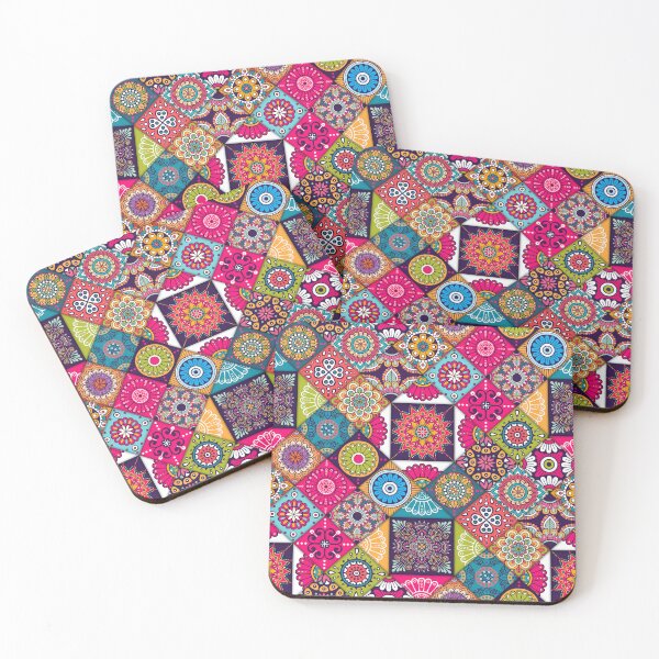 Item preview, Ethnic / hippie pattern patchwork quilt african geometric designed and sold by Divine Ease.