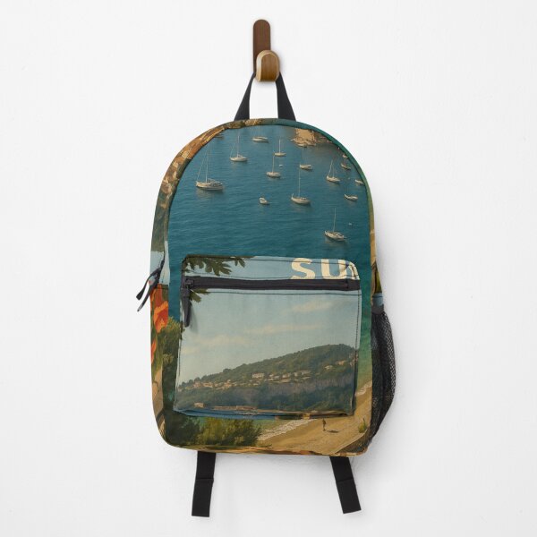 Item preview, Villefranche-sur-Mer Bay View with Palms and Riviera Coastline designed and sold by Places On Earth.