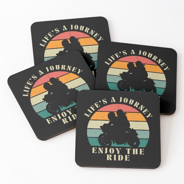 Item preview, Life's A Journey Enjoy The Ride Vintage Motorcycle Rider Biker designed and sold by macciodesigns.
