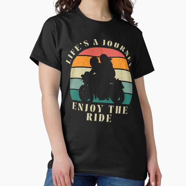 Item preview, Life's A Journey Enjoy The Ride Vintage Motorcycle Rider Biker designed and sold by macciodesigns.