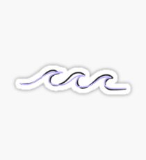 black and light purple wave Sticker