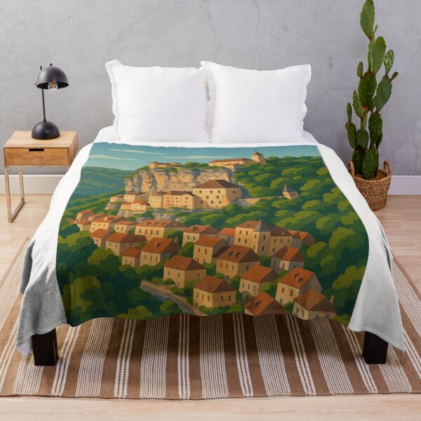 Item preview, Rocamadour Village on Limestone Cliffs in Occitanie designed and sold by Places On Earth.