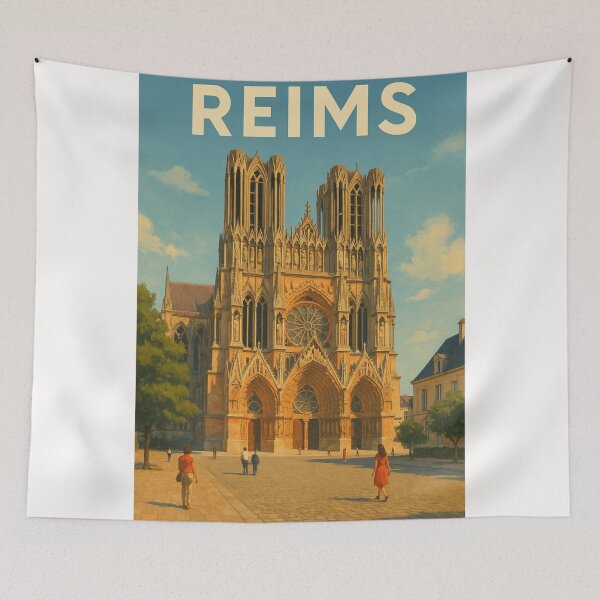 Item preview, Reims Cathedral in Grand Est Region with Gothic Architecture designed and sold by Places On Earth.