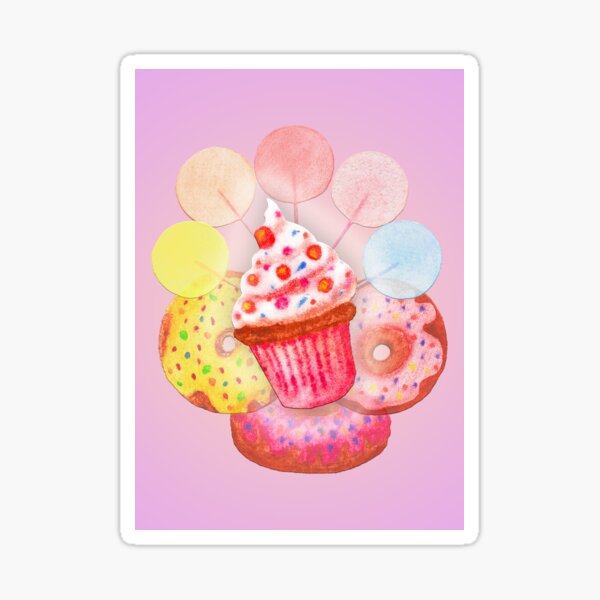 Item preview, Sweets, cupcake, lollypop, donuts designed and sold by Sunflower-7.